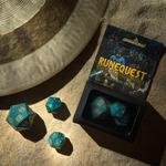 Komplet kości RuneQuest RPG: Turkusowo-złoty - Dodatkowy