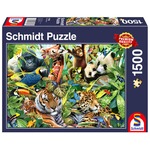 PQ Puzzle 1500 el. Kolorowy świat zwierząt