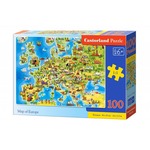 Puzzle 100 elementów - Mapa Europy
