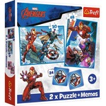 Puzzle 2w1 memos Bohaterowie w akcji, Avengers