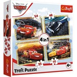 Puzzle 4w1 Do startu gotowi start Auta Cars 3