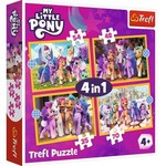 Puzzle 4w1 Poznaj kucyki Pony TREFL