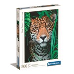 Puzzle 500 elementów High Quality, Jaguar w dżungli