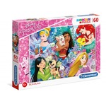 Puzzle 60 elementów Super Kolor Księżniczki Disneya