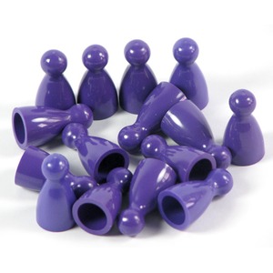 Pionek do gry z główką - fioletowy - 1 szt.