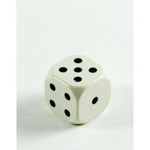 Kostka do gry plastik ekstra - kość słoniowa - 1 szt.