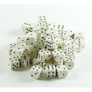 Kostka do gry plastik ekstra - kość słoniowa - 1 szt.