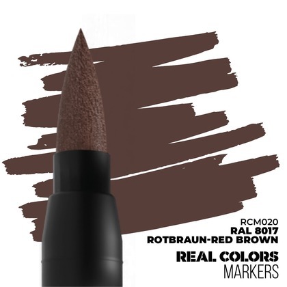 AK Interactive: Real Colors Markers - RCM020 - RAL 8017 Rotbraun-Red Brown