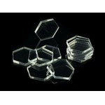 Crafters: Podstawki akrylowe - Transparentne - Heksagonalne 2x25 mm (10)