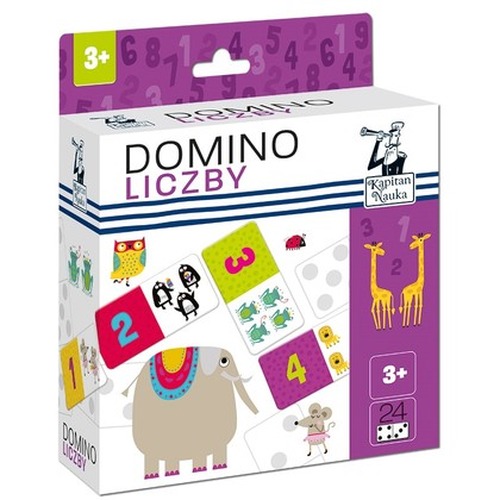 Domino obrazkowe liczby Kapitan Nauka