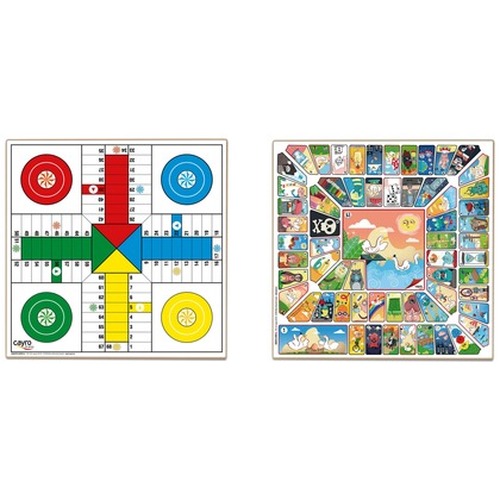 Drewniana plansza do gry (Chińczyk / Gęś 33x33 cm) (T-135)