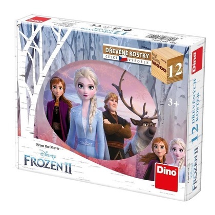 Drewniane klocki obrazkowe Kraina Lodu Frozen 12el