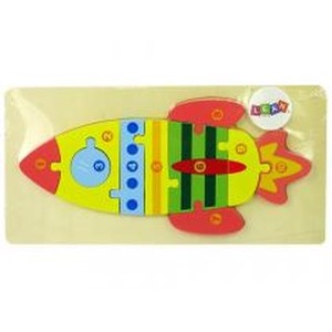 Drewniane puzzle Rakiety liczby