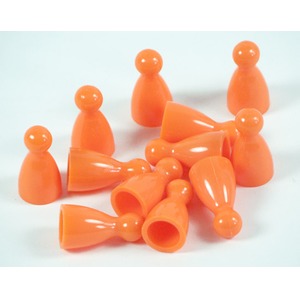 Pionek do gry z główką - pomarańczowy - 1 szt.