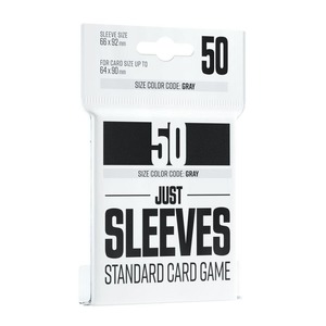 Gamegenic: Just Sleeves - Standard Card Game Sleeves (66x91 mm), Czarne, 50 sztuk