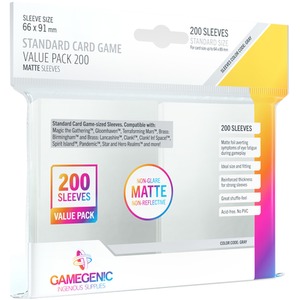 Gamegenic: Matte Value Sleeving Pack (66x91 mm) 200 sztuk