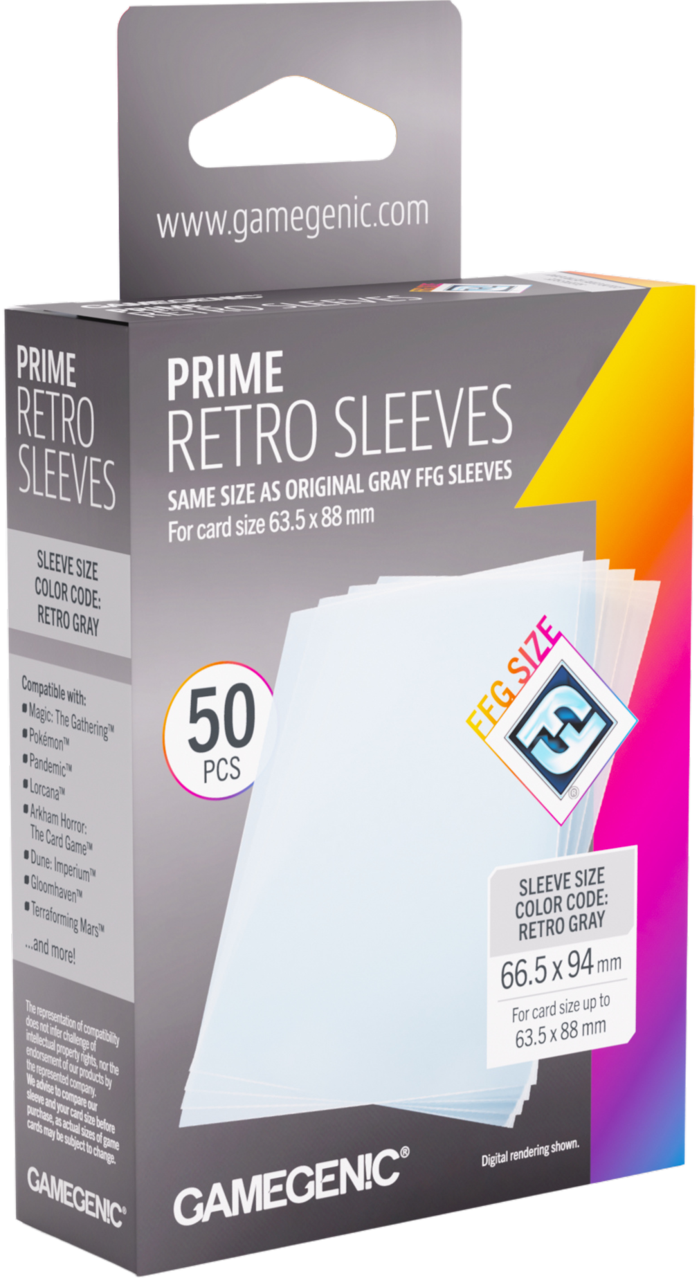 Gamegenic: Prime Retro Sleeves - FFG (66,5x94 mm) - 50 sztuk
