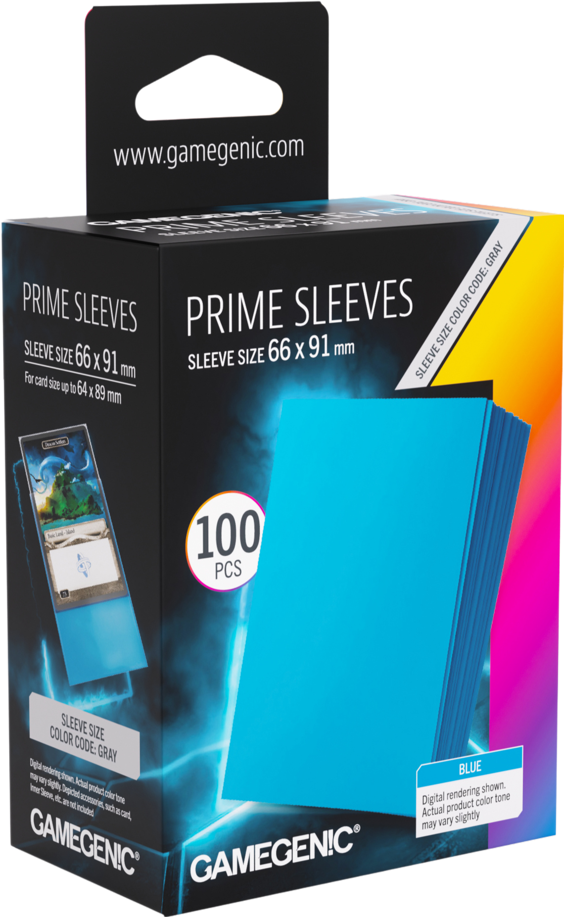 Gamegenic: Prime Sleeves (66x91 mm) - Blue - 100 sztuk
