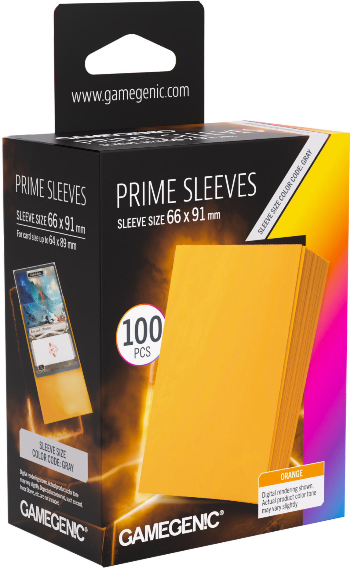 Gamegenic: Prime Sleeves (66x91 mm) - Orange - 100 sztuk