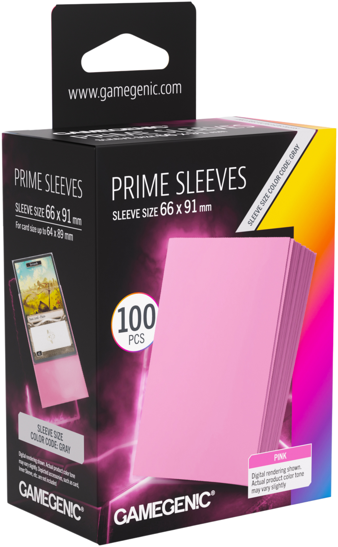 Gamegenic: Prime Sleeves (66x91 mm) - Pink - 100 sztuk