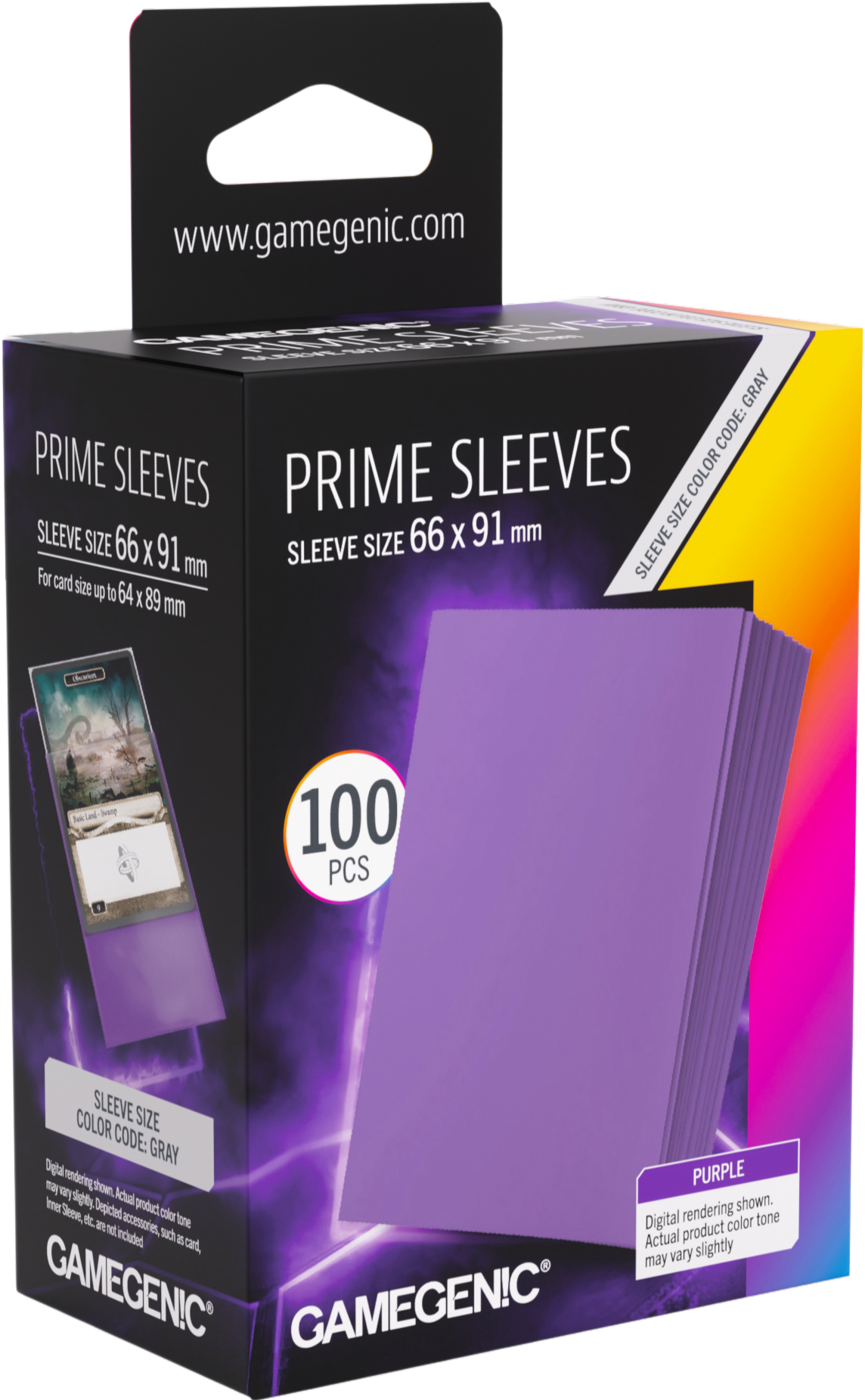 Gamegenic: Prime Sleeves (66x91 mm) - Purple - 100 sztuk