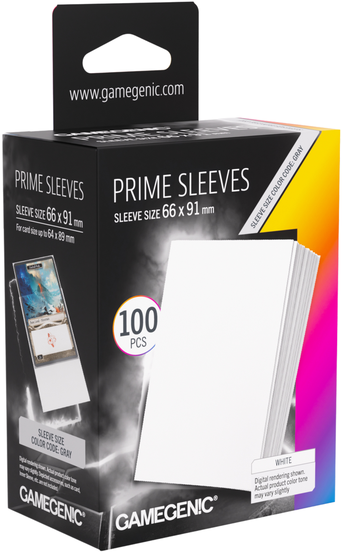 Gamegenic: Prime Sleeves (66x91 mm) - White - 100 sztuk