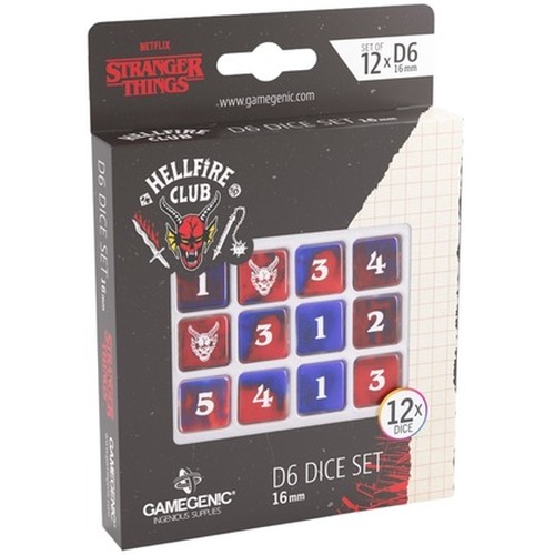 Gamegenic: Stranger Things - D6 Dice Set - Hellfire Club (12x)