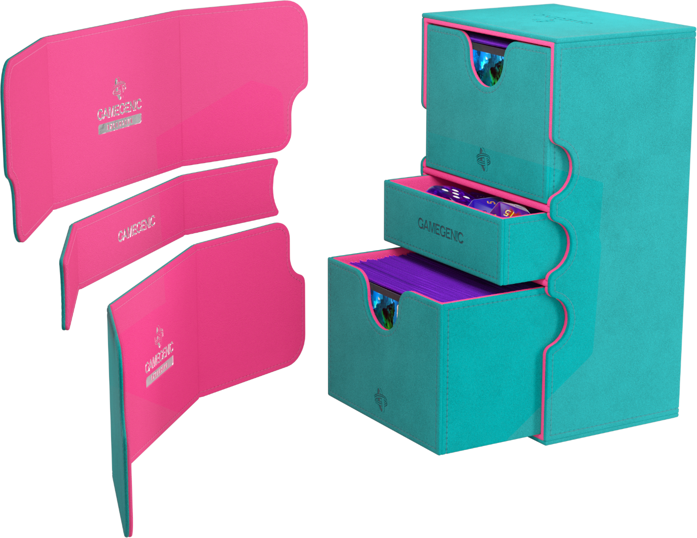 Gamegenic: Stronghold 200+ XL Convertible - Teal/Pink