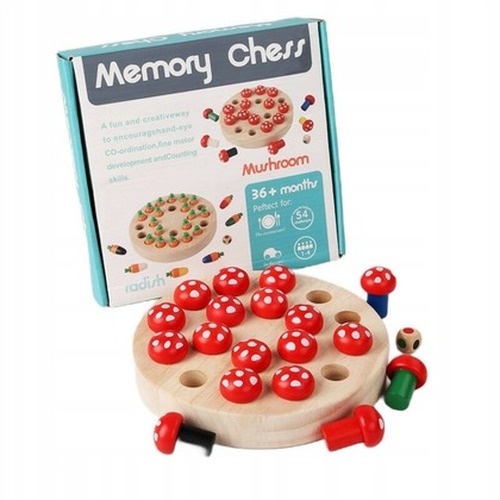 Gra Grzybki drewniane memory