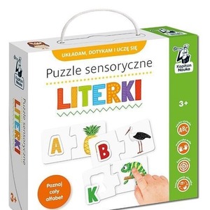 Kapitan Nauka. Puzzle sensoryczne. Literki