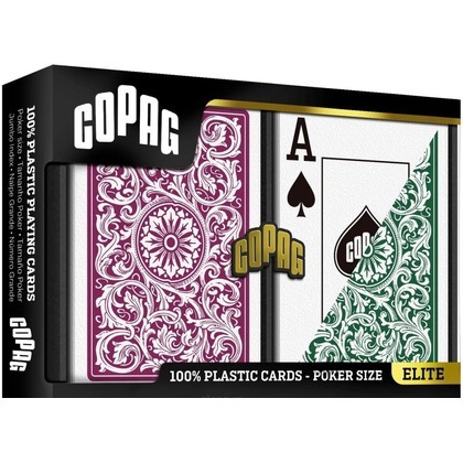 Karty do pokera Copag green/burgundy 2szt