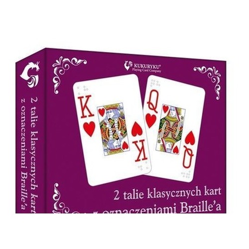 Karty klasyczne ze znakami Braille\'a