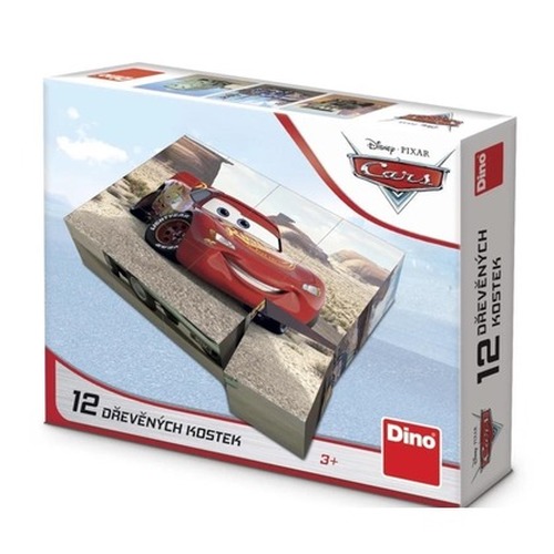 Klocki drewniane Auta Cars 12el