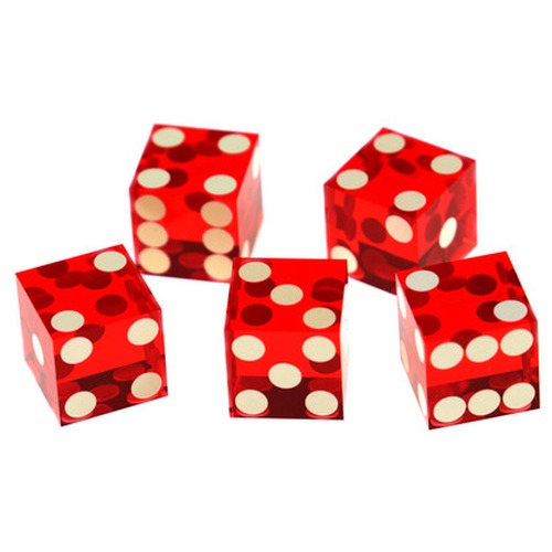 Kostka do gry 19 mm profesjonalne (czerwone)