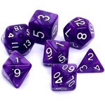 Komplet kości REBEL RPG - Perłowe - Fioletowe