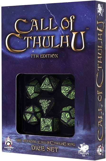 Kości Call of Cthulhu 7th Edition - Czarno-zielone