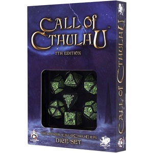 Kości "Call of Cthulhu" 7th Edition - Czarno-zielone