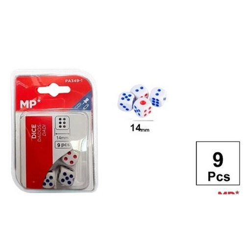 Kostka do gry 14mm 9szt