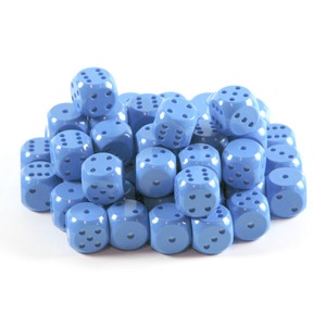Kostki do gry plastik standard - niebieska - 100 szt.