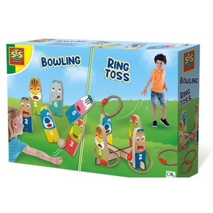 Kręgle drewniane +rzucanie pierścieniem