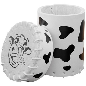 Krowi kubek na kości, skórzany