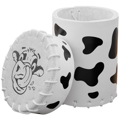 Krowi kubek na kości, skórzany