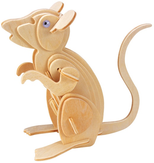 Łamigłówka drewniana Gepetto - Mysz (Mouse)