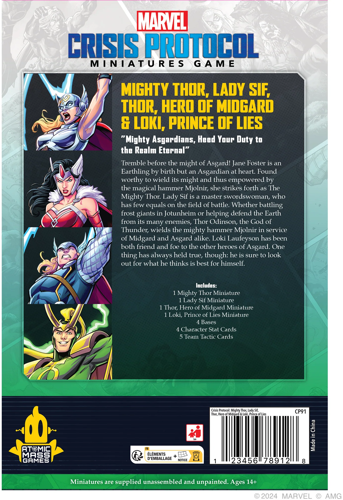 Marvel: Crisis Protocol - Mighty Thor, Lady Sif, Thor, Hero of Midgard & Loki, Prince of Lies