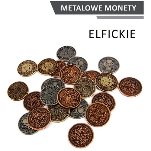 Metalowe Monety - Elfickie (zestaw 24 monet)