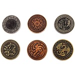 Metalowe Monety - Smocze (zestaw 24 monet)