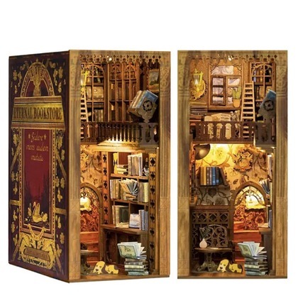 Miniaturowy domek Book Nook Klimatyczna księgarnia