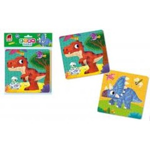 Piankowe puzzle 2w1. Dinozaury