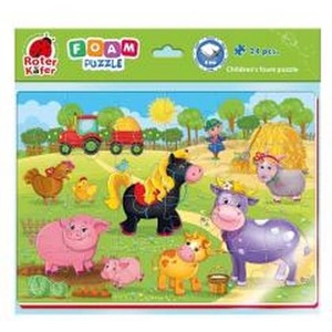 Piankowe puzzle A4. Zabawne obrazki. Farma