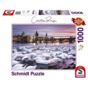 PQ Puzzle 1000 el. CHRISTIAN RINGER Praskie łabędzie
